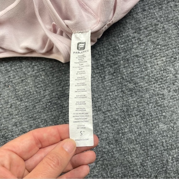 FABLETICS Women’s light Pink Y workout athletic tank top built in bra size Small - Picture 9 of 11